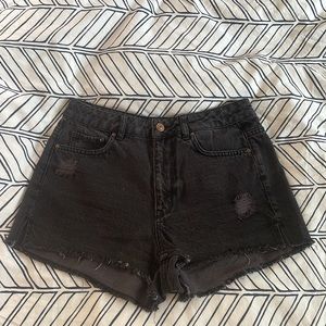 HM Black Denim Shorts